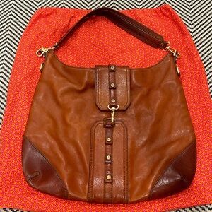 Tory Burch “Utility Hobo” bag in toffee